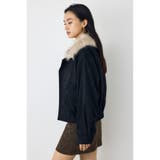フェイクレザー/スエード2WAYファー付ブルゾン | AZUL BY MOUSSY | 詳細画像25