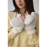 IVOY3 | 配色ストラップ2WAYフェイクファーミトン | AZUL BY MOUSSY