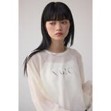 シアーロゴニットトップス | AZUL BY MOUSSY | 詳細画像1