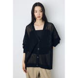 BLK | コードヤーンメッシュカーデ | AZUL BY MOUSSY
