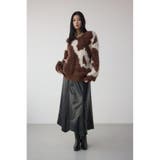 ニュアンスカウ柄Vネックニットトップス | AZUL BY MOUSSY | 詳細画像3 