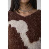 ニュアンスカウ柄Vネックニットトップス | AZUL BY MOUSSY | 詳細画像7 