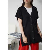 BLK | ハーフスリーブジレカーデ | AZUL BY MOUSSY