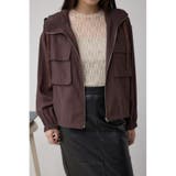 BRN | ビッグポケットフーディショートブルゾン | AZUL BY MOUSSY