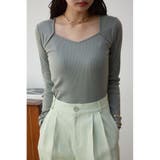 ダイヤネック長袖リブトップス | AZUL BY MOUSSY | 詳細画像24 
