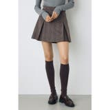 柄BRN5 | 素材アソートプリーツミニスコート | AZUL BY MOUSSY