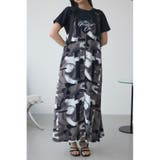 柄BLK5 | 幾何学柄フレアワンピース | AZUL BY MOUSSY