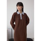 格上げ ポロカラーニットワンピース | AZUL BY MOUSSY | 詳細画像14