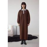 格上げ ポロカラーニットワンピース | AZUL BY MOUSSY | 詳細画像17