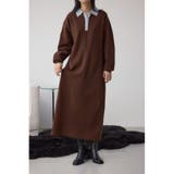 BRN | 格上げ ポロカラーニットワンピース | AZUL BY MOUSSY