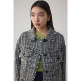 ツイードフリンジジャケット | AZUL BY MOUSSY | 詳細画像1