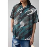 柄BLK5 | アブストラクトシアーシャツ | AZUL BY MOUSSY