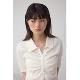 フロントギャザーポロトップス | AZUL BY MOUSSY | 詳細画像2 