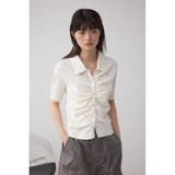 フロントギャザーポロトップス | AZUL BY MOUSSY | 詳細画像3 