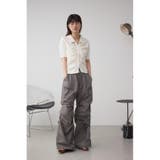 フロントギャザーポロトップス | AZUL BY MOUSSY | 詳細画像4 