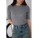 T.GRY | ハーフスリーブクルーネックニット | AZUL BY MOUSSY