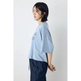 ドロップショルダーロゴ5分袖Tシャツ | AZUL BY MOUSSY | 詳細画像23 