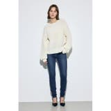 畔編みリラックスニットトップス | AZUL BY MOUSSY | 詳細画像4 