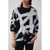柄BLK5 | アブストラクトオーバーサイズニット | AZUL BY MOUSSY