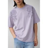 L/PUR1 | フラワープリント刺繍TEE | AZUL BY MOUSSY