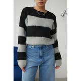 D/GRY3 | シャギーボーダープルオーバー | AZUL BY MOUSSY