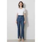 BLU | FRONT SLIT DENIM FLARE | AZUL BY MOUSSY