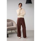 レザーライクリラックスワイドパンツ | AZUL BY MOUSSY | 詳細画像15