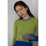 カラーブロッキングリブニット | AZUL BY MOUSSY | 詳細画像23