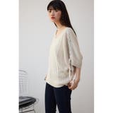 2WAYショルダーレースアップニットトップス | AZUL BY MOUSSY | 詳細画像3