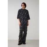 ジャガード総柄7分袖トップス | AZUL BY MOUSSY | 詳細画像3 