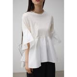 O/WHT1 | 袖フレアペプラムカットトップス | AZUL BY MOUSSY