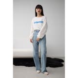 フロッキーロゴプリントロングTシャツ | AZUL BY MOUSSY | 詳細画像3 