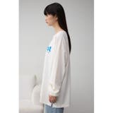 フロッキーロゴプリントロングTシャツ | AZUL BY MOUSSY | 詳細画像5 