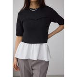 BLK | ペプラムインナーセットニット | AZUL BY MOUSSY