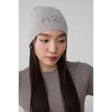 GRY | ロゴパンチングニットビーニー | AZUL BY MOUSSY