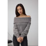 モヘヤライクオフショルダーニット | AZUL BY MOUSSY | 詳細画像25 