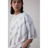 ゴールド総柄半袖ニットトップス | AZUL BY MOUSSY | 詳細画像1