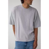 L/GRY1 | フェイクスウェード切替ニットトップス | AZUL BY MOUSSY