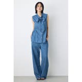 ライトオンスデニムイージーパンツ | AZUL BY MOUSSY | 詳細画像23