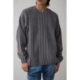 GRY | シェニールケーブルニット | AZUL BY MOUSSY