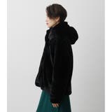 FLUFFY HOODIE SHORT COAT | AZUL BY MOUSSY | 詳細画像16
