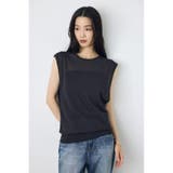 L/BLK1 | 2点セットノースリーブニット(パット付き) | AZUL BY MOUSSY