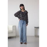 シアーチェックフラワー柄ブラウス | AZUL BY MOUSSY | 詳細画像13