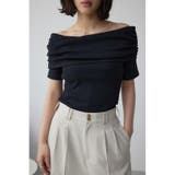 BLK | オフショルダーリブトップス | AZUL BY MOUSSY