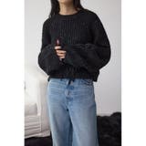 BLK | ドロストリングスパンコールラメニット | AZUL BY MOUSSY