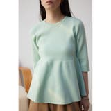 M/MINT7 | ペプラム5分袖ニットトップス | AZUL BY MOUSSY