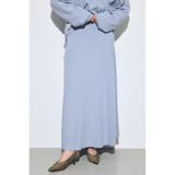 L/BLU1 | フレアニットロングスカート | AZUL BY MOUSSY