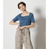 D/BLU3 | SQUARE NECK RIB TOPS | AZUL BY MOUSSY