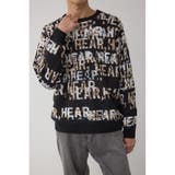 総ロゴペイントニットトップス | AZUL BY MOUSSY | 詳細画像1 