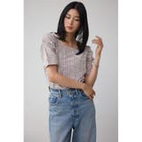 カットツイード袖ギャザートップス | AZUL BY MOUSSY | 詳細画像20 